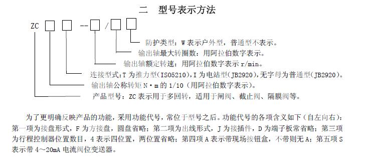 zc45-18/20閥門電動裝置說明書、接線圖